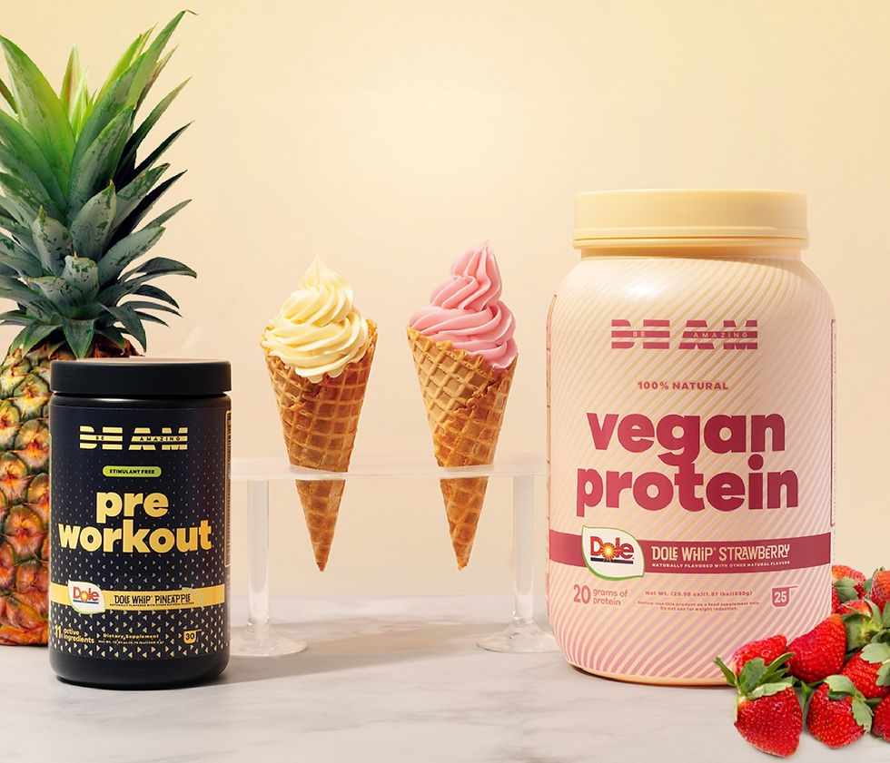 Beam Be Amazing adds Dole Whip flavours to vegan protein powder and pre-workout line