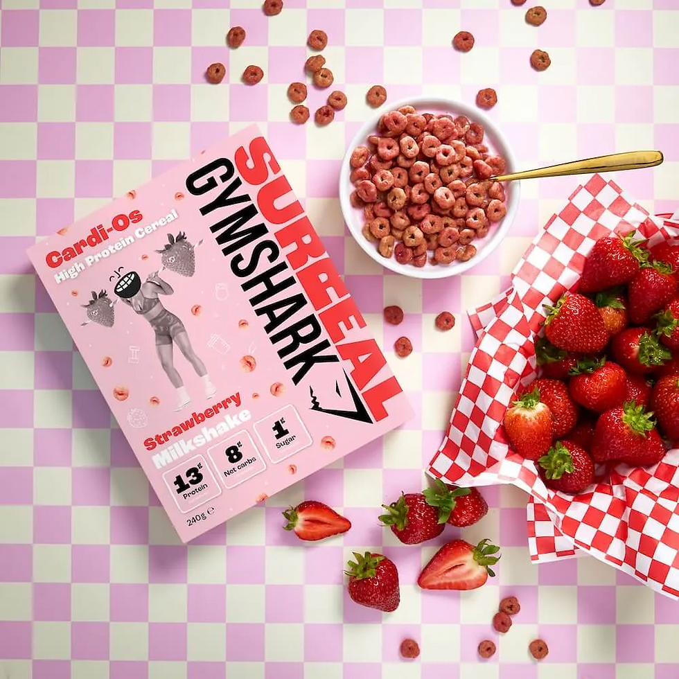 Surreal teams up with Gymshark on new strawberry protein cereal