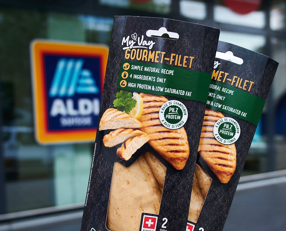 Aldi Switzerland partners with Planetary to introduce mycoprotein chicken fillet alternative