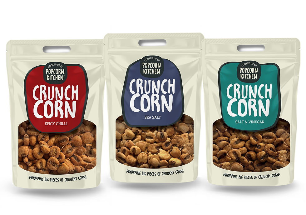 Popcorn Kitchen expands range with new savoury snack line, Crunch Corn