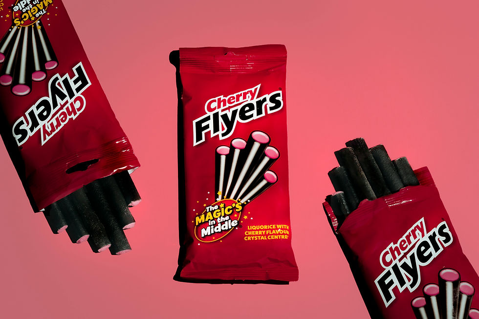 Flyers presents ‘Zingy Cherry’ liquorice sticks