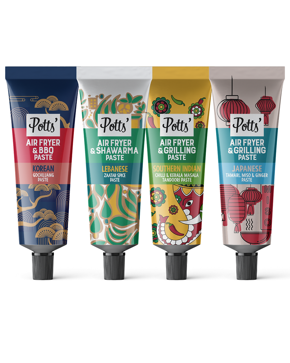 Potts introduces ‘air fryer pastes’ to boost flavour and convenience