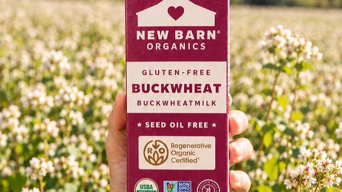 New Barn Organics and BAM partner on new buckwheat milk