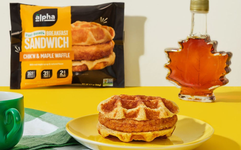 Alpha Foods launches Chik’n & Maple Waffle breakfast sandwich