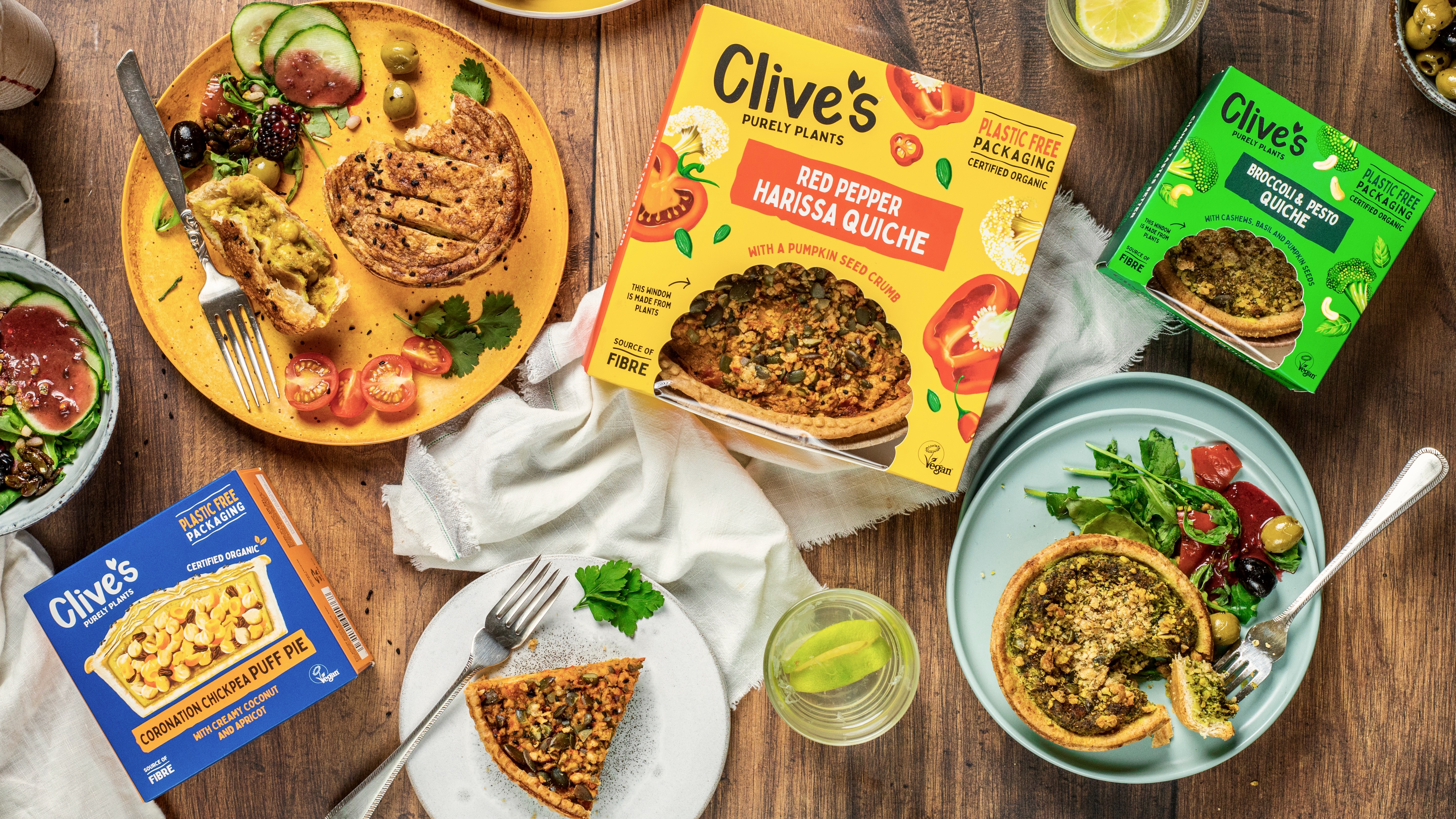 Clive’s Pies delivers new plant-based quiches and pies