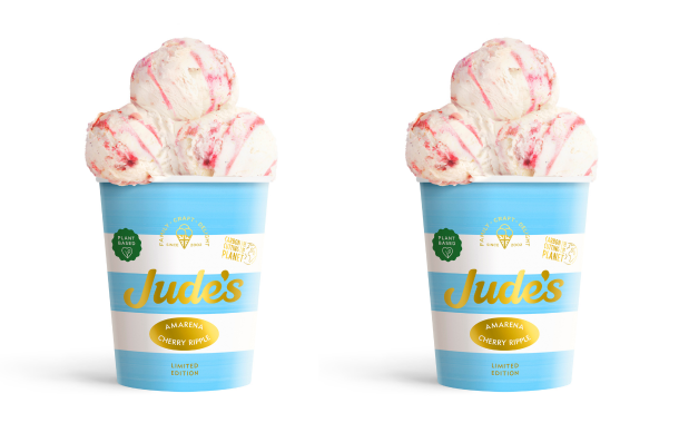 Jude’s to launch Amarena Cherry Ripple plant-based ice cream