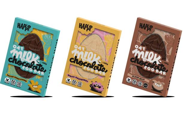 Happi launches oat milk chocolate Easter bars